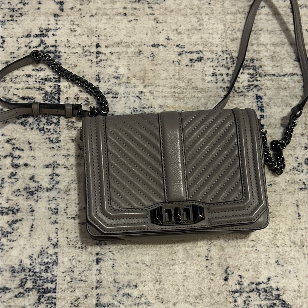 Rebecca Minkoff Charcoal Quilted Crossbody Bag